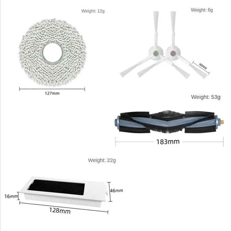 ABKW-Robot Vacuum Cleaner Main Side Brush Main Side Brush For Ecovacs Deebot T20 Max T20 Pro / Max Plus Vue