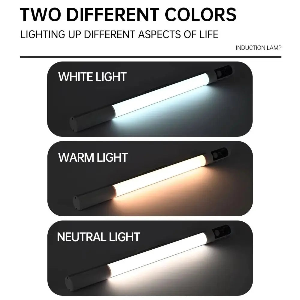 Type C Rechargeable Motion Sensor Light Magnetic USB Rechargeable Desk Lamp Motion Sensor LED Display Under Cabinet Lights Vue