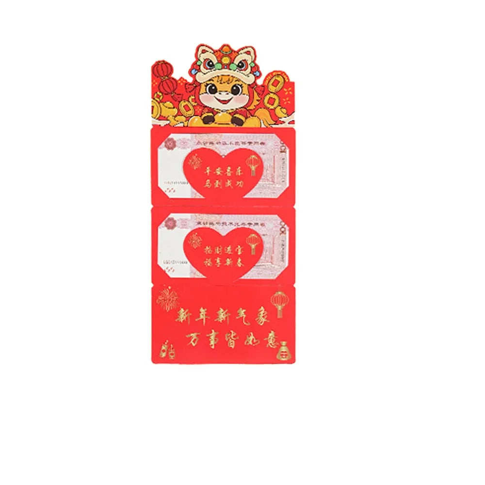 Money Bag Folding Lucky Red Envelopes Paper Chinese Style Money Envelopes Traditional Cash Envelopes Spring Festival Vue other 2 Slots