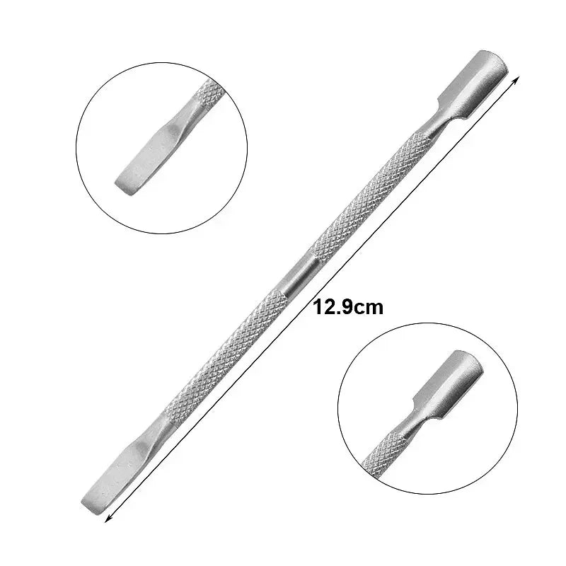 Remover Stainless Steel Double Art Cleaner Care Tool For Pedicure Dead Skin -ended Cuticle Pusher Push Manicure Nail Vue M269 BT-GT-6