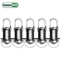 1-10PCS Rechargeable Mini Keychain Light Carabiner Small Pocket Flashlight for Outdoor Hiking Emergency Key Ring Vue Plastics-5PCS