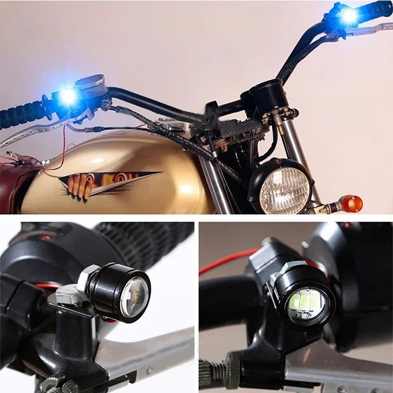 9W Ultra Thin Eagle Eye LED Light Waterproof Screw Type Reverse Backup Light for Motorcycle Scooter Off Road Bumper Tail Lamp Vue