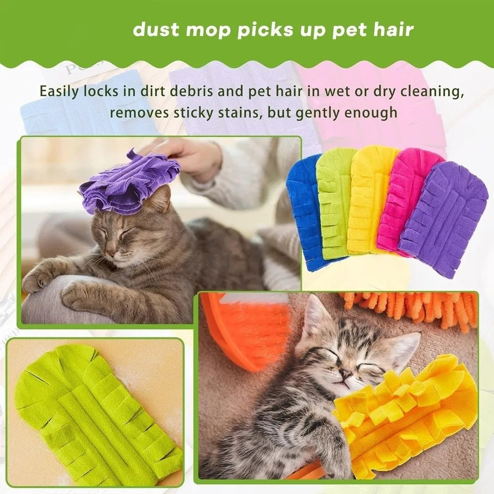 Reusable Dust Removal Cloth Cover Soft Washable Replaceable Dust Brush Static Charge Microfiber Pads Kitchen Surfaces Vue