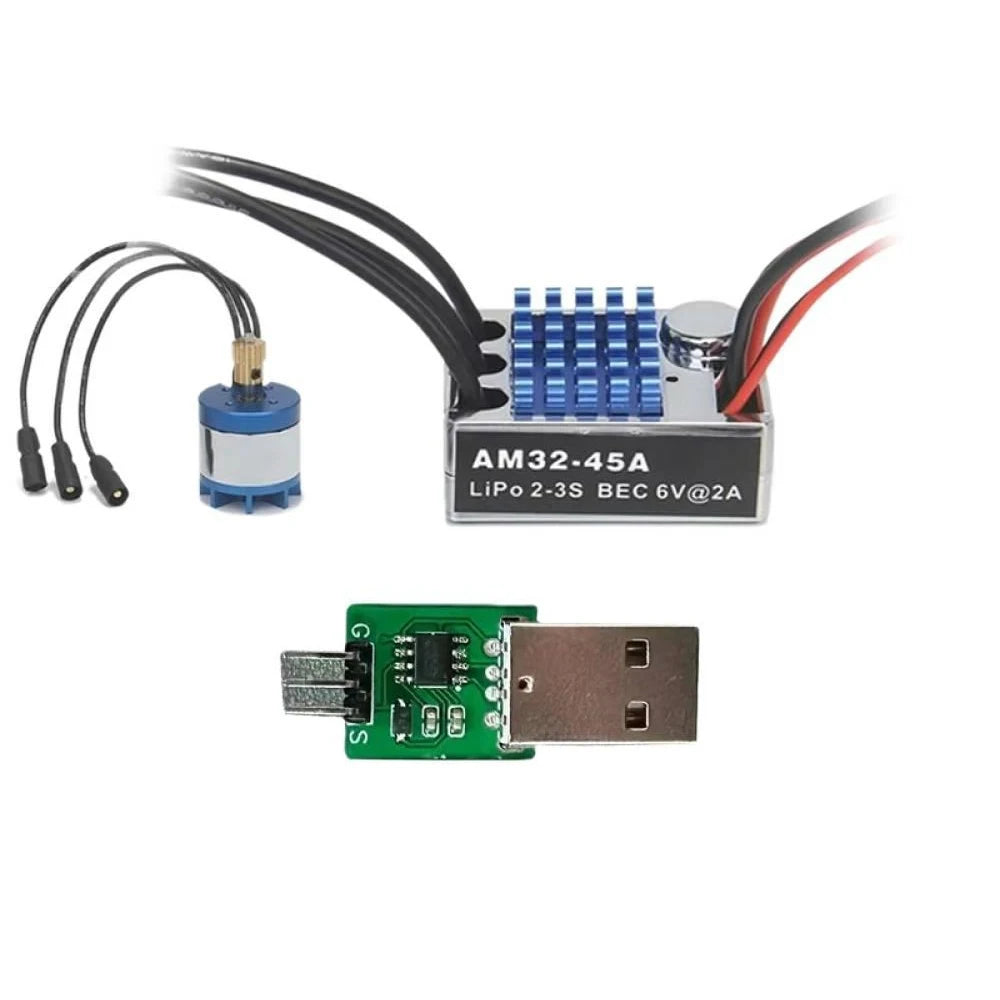 MN128 MN86 Upgrade Kit 2830 Outer Rotor Brushless Motor + AM32 45A ESC LiPo 2-3S BEC 5V/2A for RC Car Modification Vue