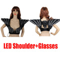 Women's LED Costume Cosplay Futuristic Light-Up Outfit Luminous Party Dance Rave Gogo Dancer Fancy Wear Robot Theme Show Clothin Vue Bra shoulder S