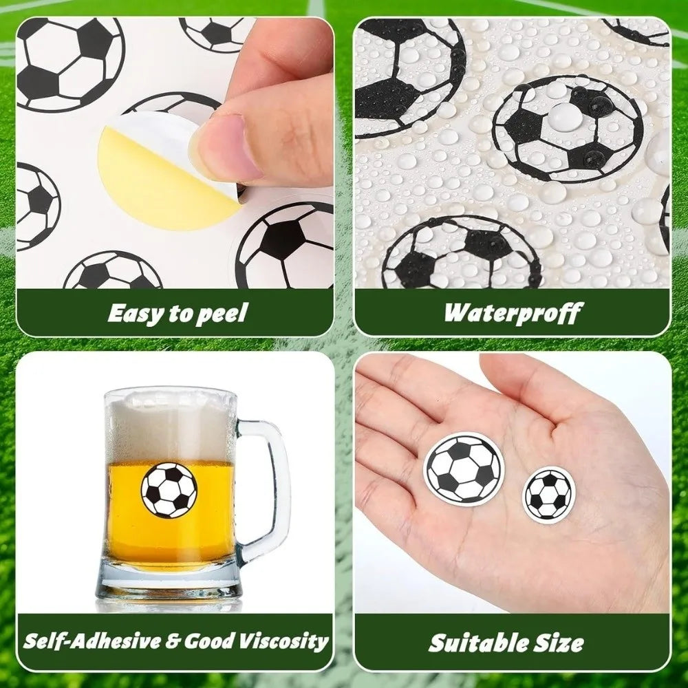 Toy Paper Soccer Stickers Festival Waterproof Football Stickers Multi-size Decorative Sports Ball Sealing Label Children Vue
