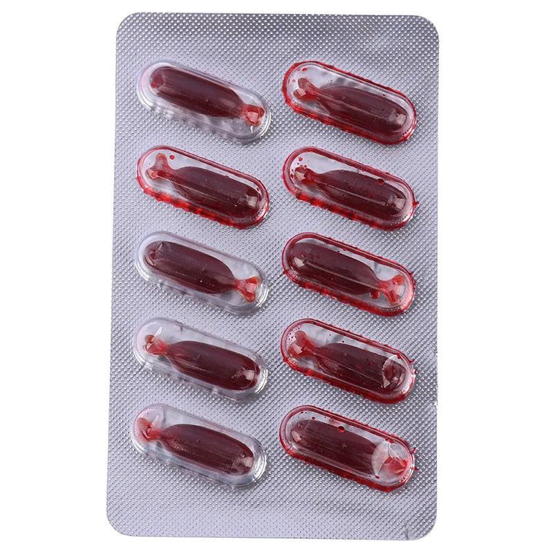 Fake Blood Pill Vampire Toy Capsules Horror Funny Halloween Prank