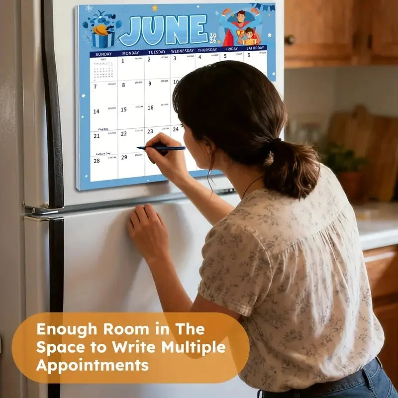 Magnetic Calendar 18 Monthly Calendar， From Jan 2026 to Jun 2027 Calendars Creative Beauty DIY Multifunctional Wall Calendar Vue