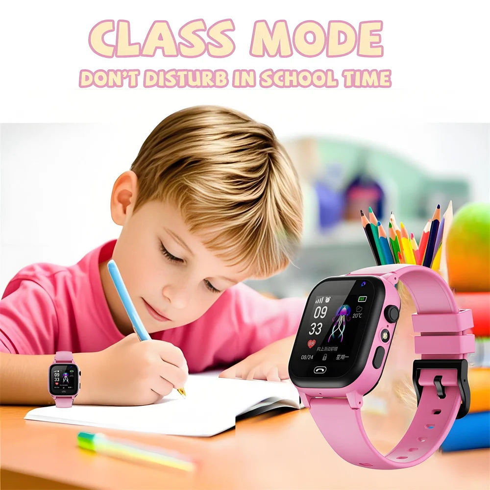 Kids Smart Watch GPS Tracker Location Position SOS Flashlight Phone Call Camera Children Smartwatch Boys Girls Birthday Gifts Vue