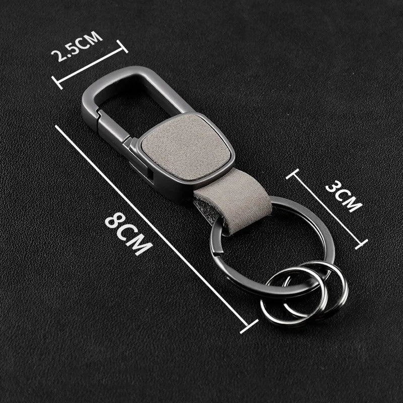 Suede Leather Keychain Clip | Quick-Release Key Ring Organizer Leather Keychain Clip Vue