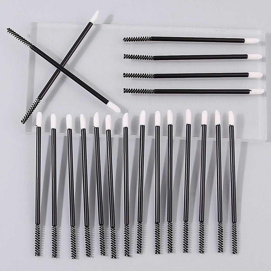20PCS Portable Soft Double-Headed Spiral Eyelash Brush, Eyebrow Brush, Ultra-Fine Pointed Lip Brush, Multi-Purpose Makeup Tool Vue