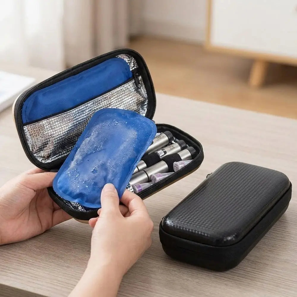 Waterproof Insulin Cooling Box Shockproof Dust-proof Insulin Cooler Travel Case Refrigerated Wear-resistant Pill Cooler Bag Vue