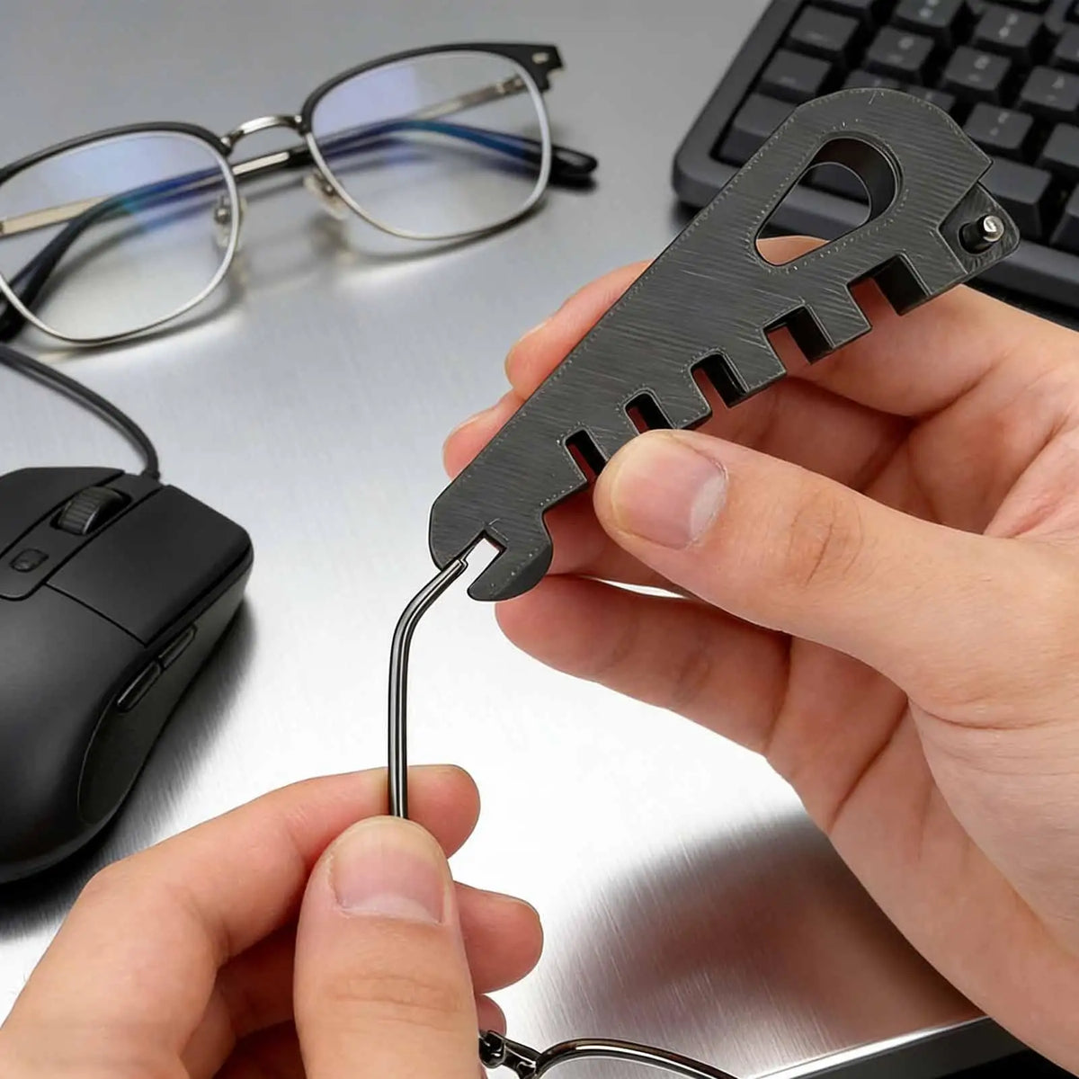 Temple Arm Straightener Scratch-Resistant Portable Eyewear Alignment Tool Glasses Temple Arm Bender Nose Pads Adjuster Repair Vue