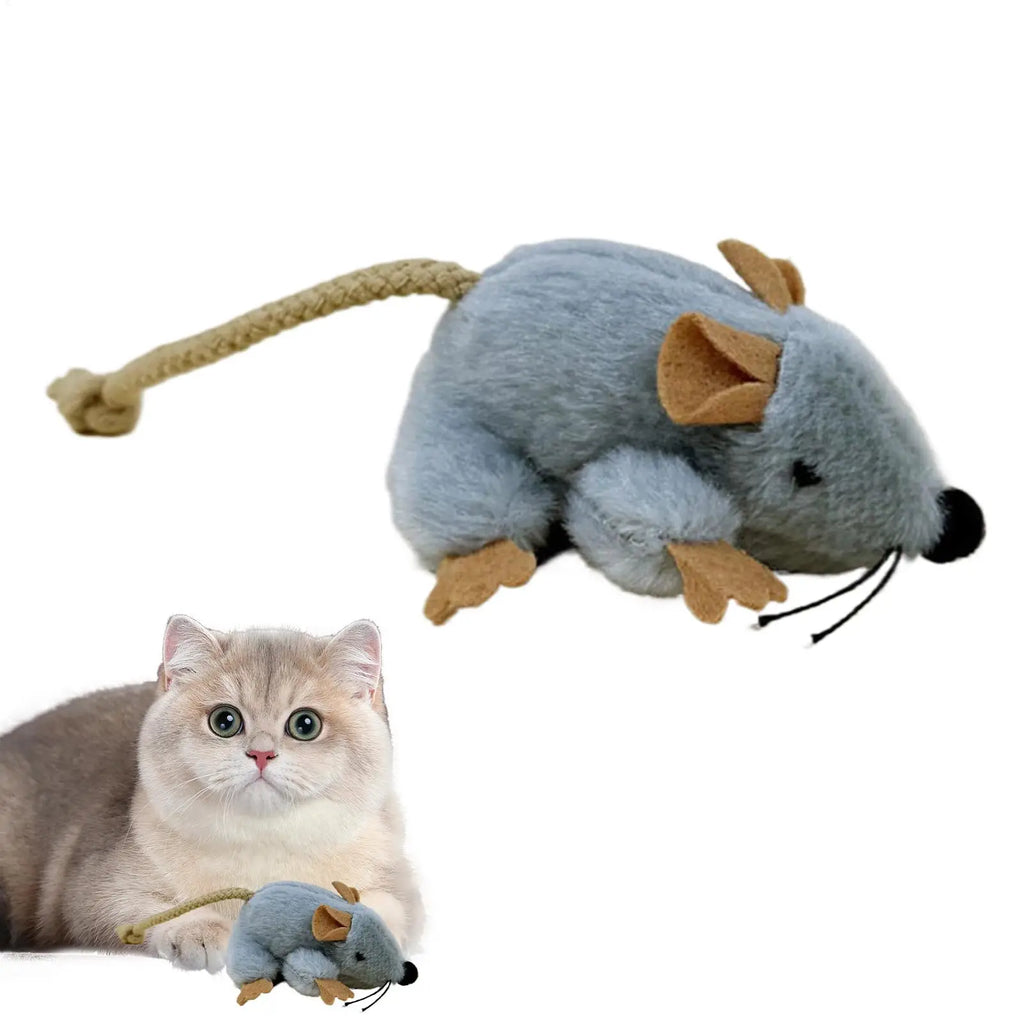 9x9x4cm Cat Toy Mouse, Compact Interactive Kitten Play Toy, Cute Moving Mouse for Indoor Outdoor Home, Pet Party Gift Vue