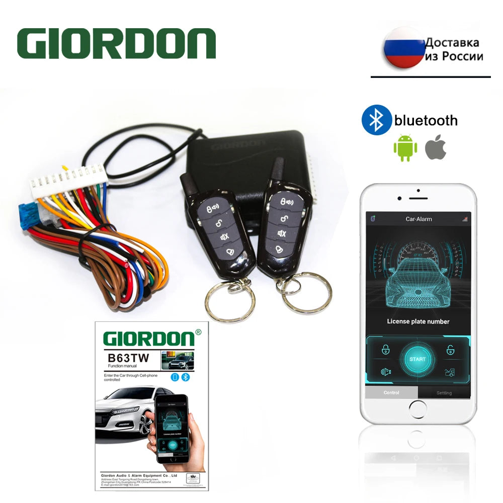 Universal Car Alarm Systems Auto Remote Central Kit Door Lock Keyless APP With Remote Contr Entry System Central Locking start s Vue