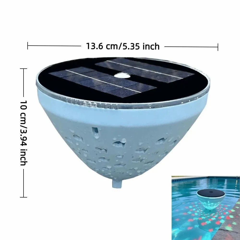 Hollowed Out Solar Floating Pool Lights Waterproof RGB Fish Projection Lamp Color Changing Energy Saving Vue