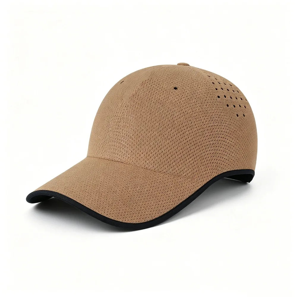 Creative Seamless Baseball Cap Packable Quick Drying Sports Hat Vue Khaki