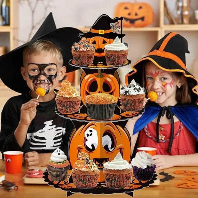 1–10PCS Halloween Cake Tray Paper Pastry Stand for Party Table Decoration Ghost Festival and Christmas Dessert Holder Vue