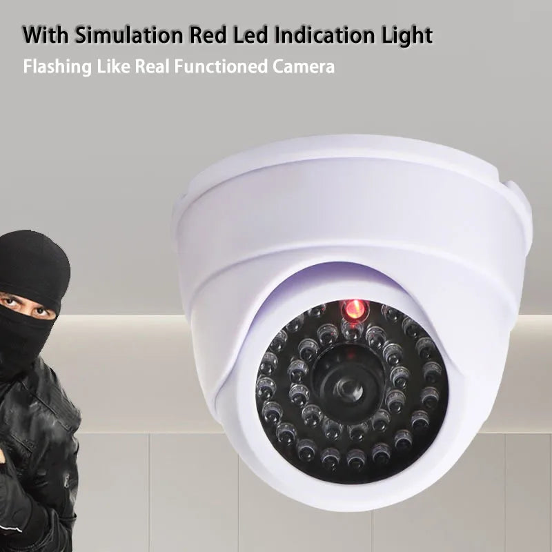 Creative Dome Dummy Camera Flashing Led Plastic Fake Conch Camera AA Battery Simulation CCTV Surveillance Security System Vue