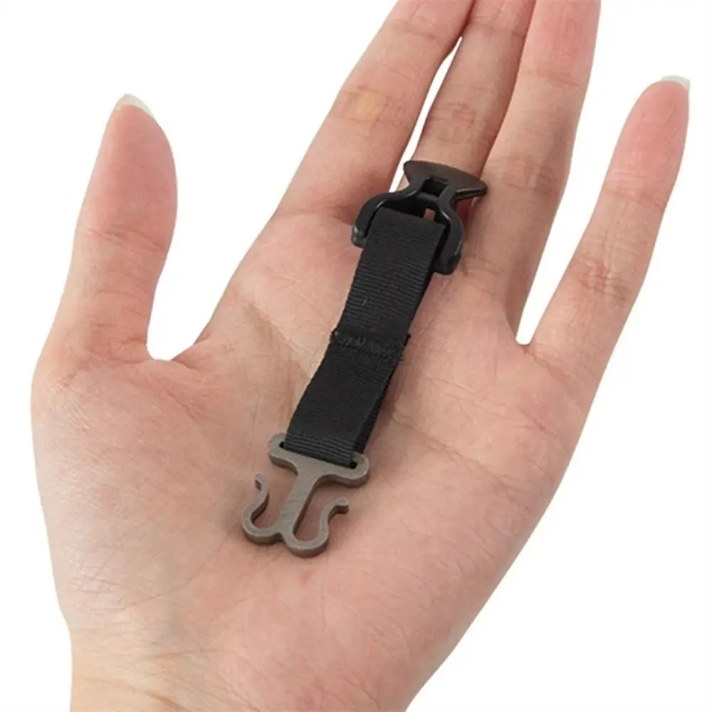 Double-door Tent Rope Tensioner Awning Hooks Stainless Steel Camping Tent Buckle Pull-up Nylon Tent Rope Holder Outdoor Sports Vue