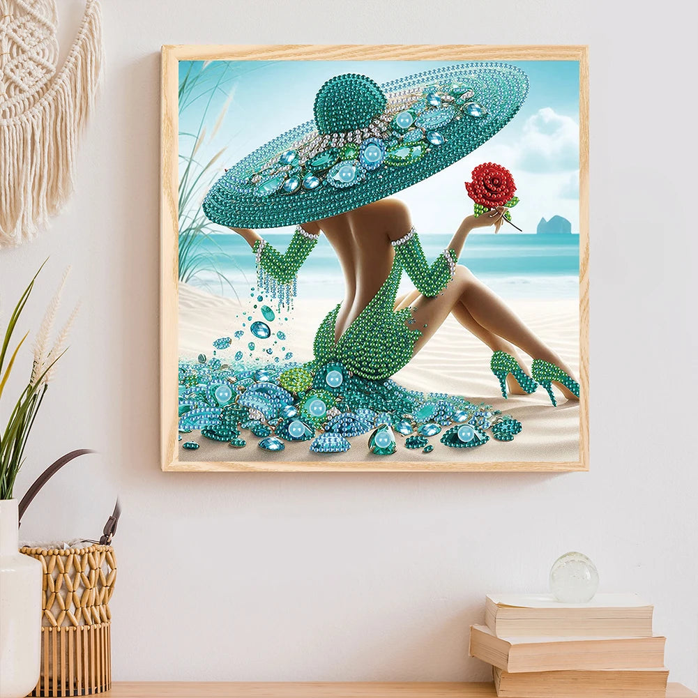 5D DIY Diamond Painting Kit Beauty Girl 30x30cm | Gift Idea Diamond Painting Kit Vue