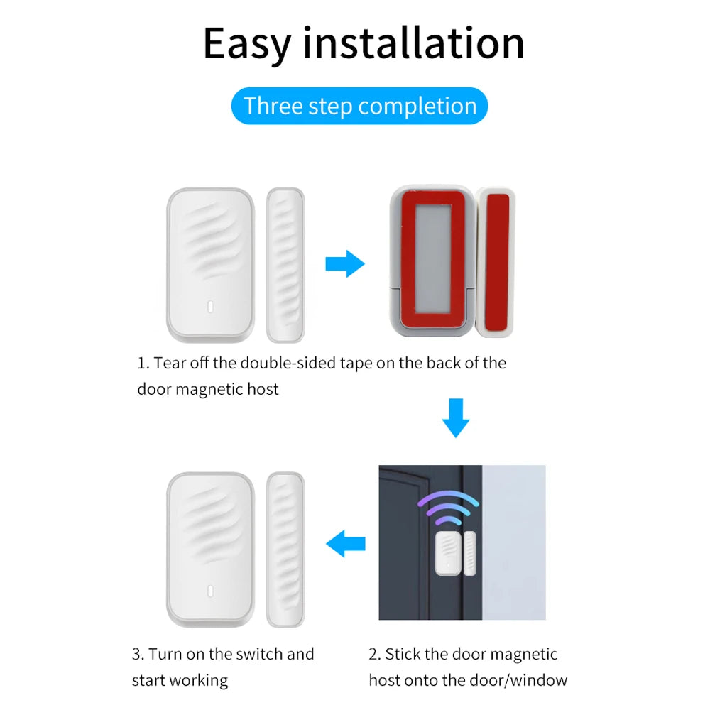 TTLOCK 2.4G WIFI Lock Compatible Door Sensor Door Contact Status Detection Sensor Work With TTLOCK Smart Locks Access Control Vue