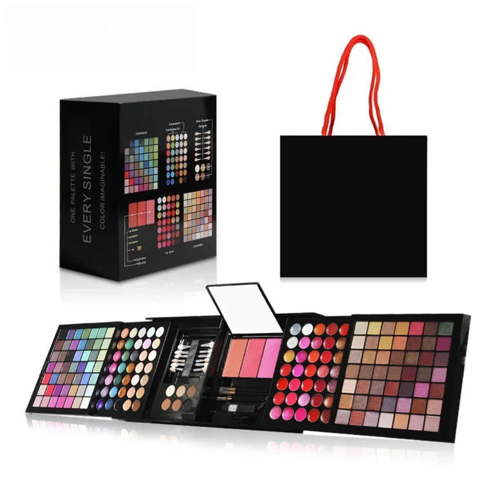 New Multi-function Makeup Kit Full Set Box For Women Waterproof Lips Blush Foundation Beginner Travel Portable Palette Vue