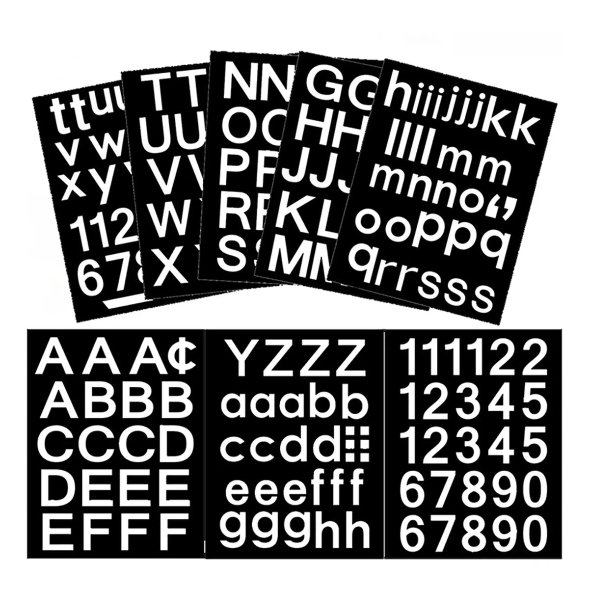 ABKW-24 Sheets Self-Adhesive Vinyl Letters Numbers Kit, Mailbox Numbers Sticker For Mailbox,Signs,Window,Cars,Address Number Vue