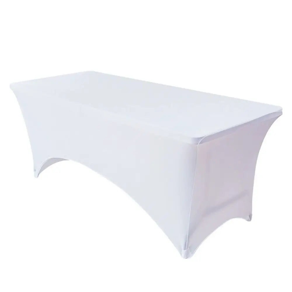 6FT/4FT Table Cover Tight Fitted Rectangular Spandex Tablecloth Stretch Elastic Cocktail Table Decoration Wedding Event Vue