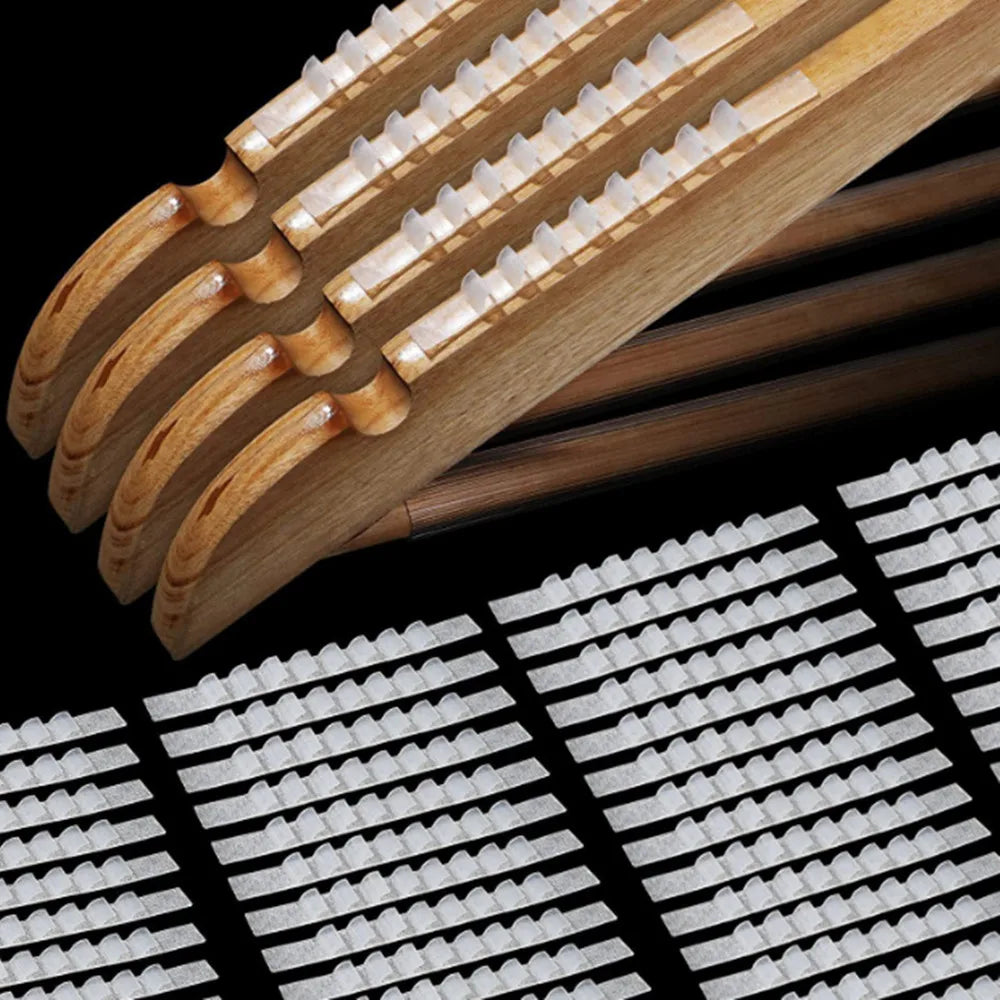 200pcs Clear Non-Slip Rubber Hanger Grips Hanger Strips Adhesive Clothes Hanger Grips Closet Accessories Vue