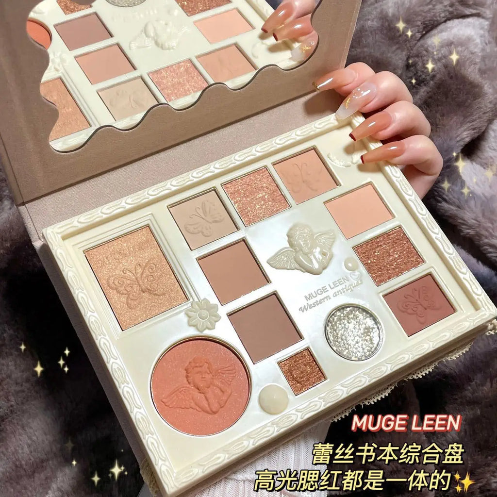 11 Colors Carving Face Blusher Bar Cheek Blush Powder Makeup Bronzer Palette with Brush Makeup Peach Cosmetics for Face Make Up Vue