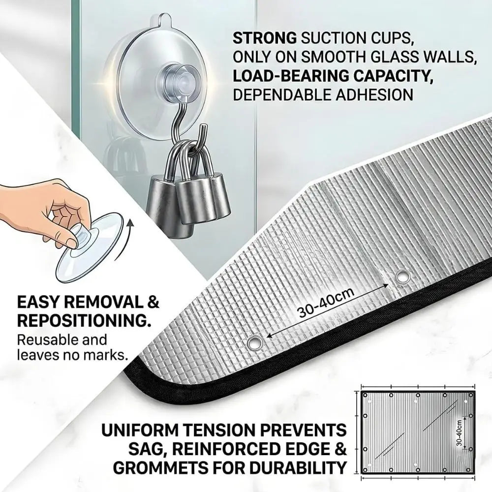 Aluminum Foil Window Insulation Film Double Side Removable Sunshade Vue