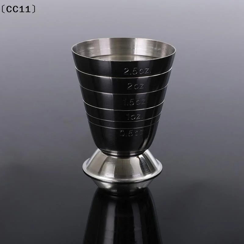 1 Bar Cocktail Glass Mixed Drink Measure Cup Stainless Steel Shaker Vue