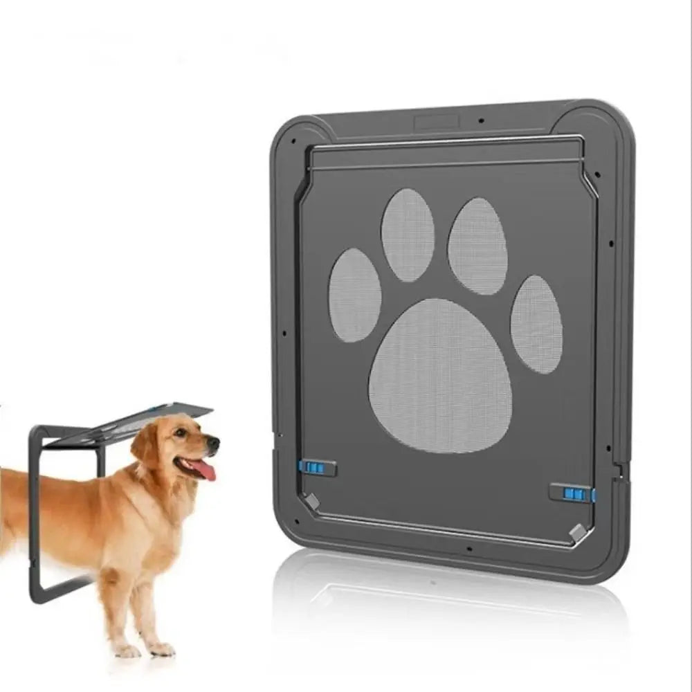Plastic Pet Lockable Screen Door Magnetic Flap Automatic Lock Magnetic Screen Door Weatherproof Ventilation Vue