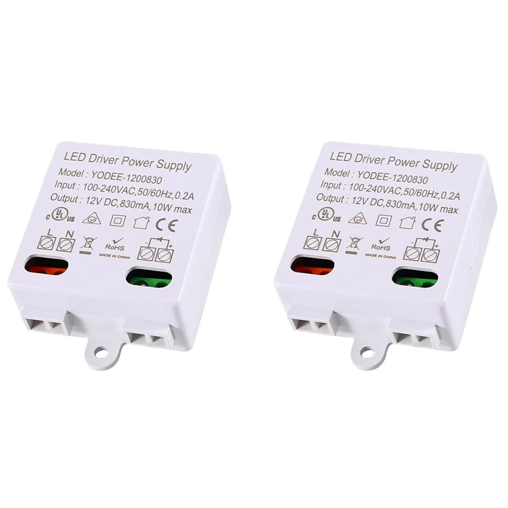 ABKW-2X LED Transformer 12V/DC,0-10W Mini Transformer,Power Supply Drive,Electronic Transformer For 12V LED Lights Vue