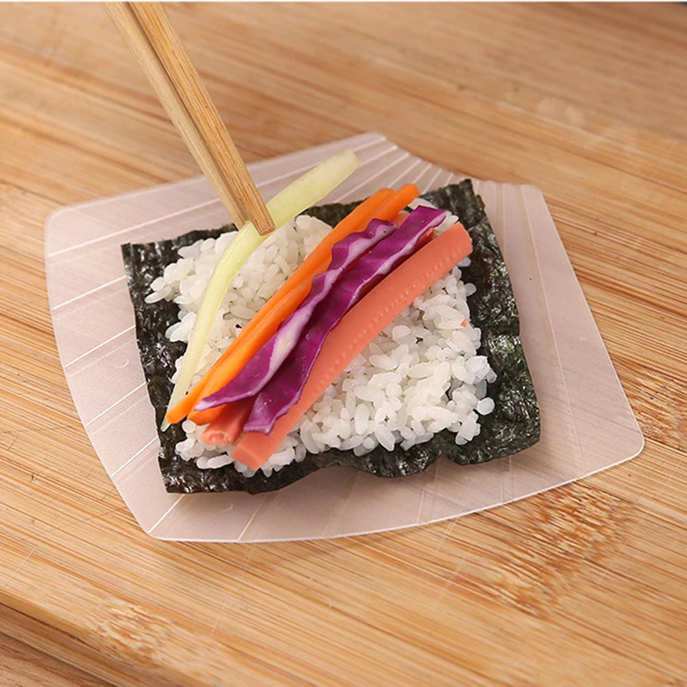 3 pieces/set of mould diy manufacturer sushi rice ball manufacturer sushi with paddle tool two rolls of hand sushi mould Vue