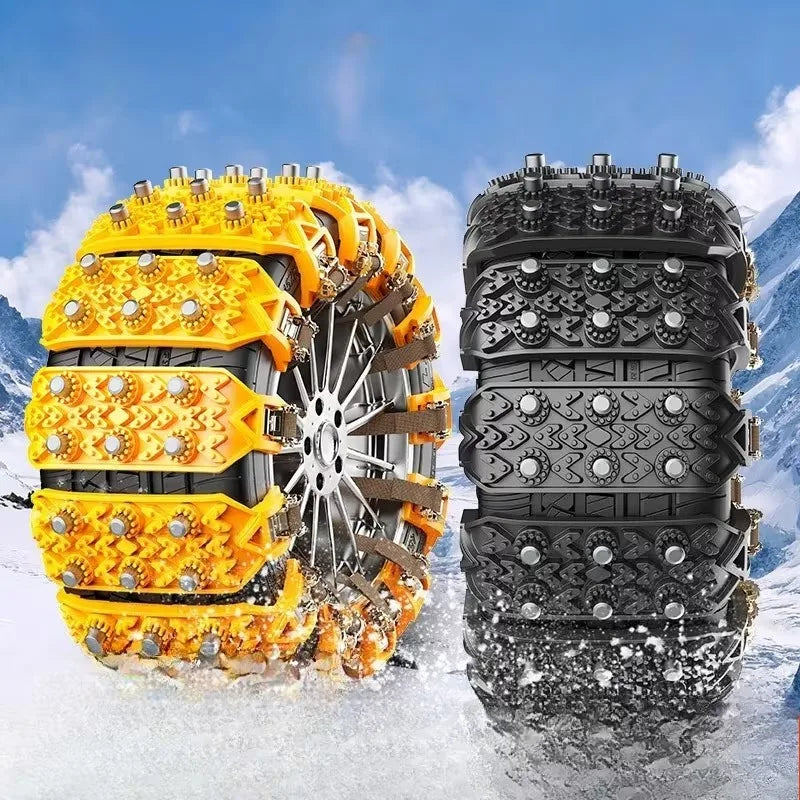 Snow Chains for Car Tires Universal Fit Heavy Duty Anti Slip Traction for SUV Sedan Winter Driving on Snow Ice Roads Vue