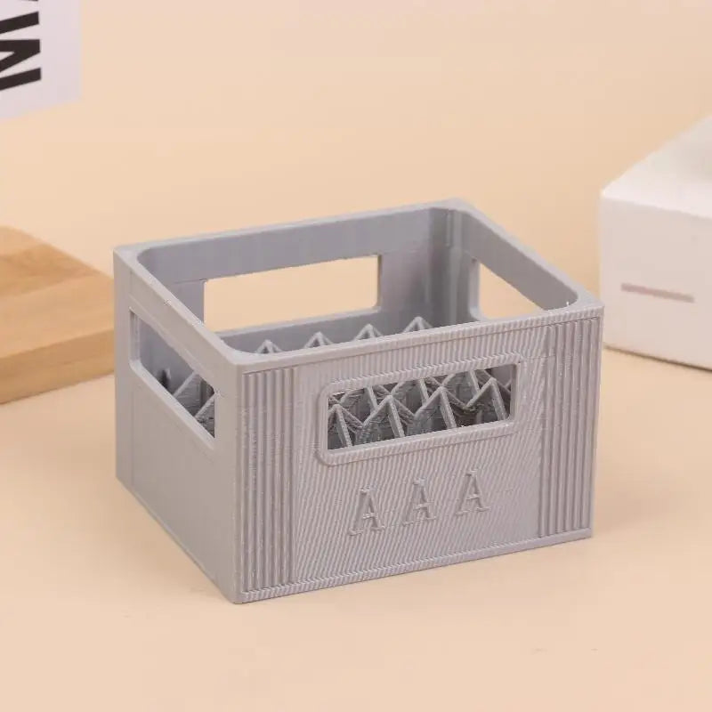 3D Printed Beer Crate Style Battery Storage Case No. 5 Aa No. 7 Aaa Battery Basket Stackable Batteries Storage Box Home Decor Vue A7