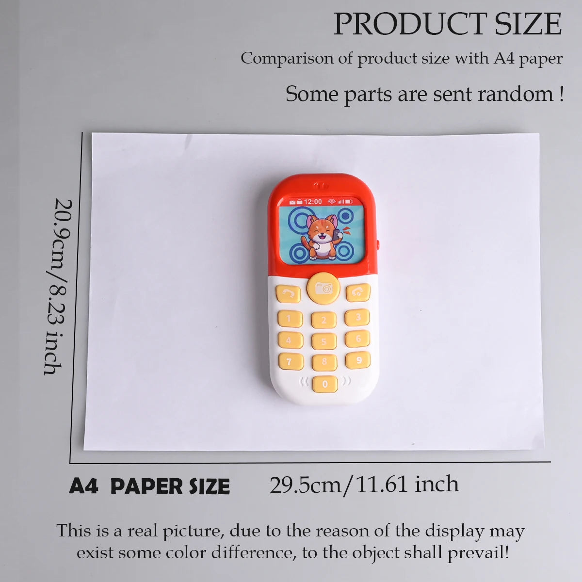 Smartphone Toys, Baby Phone with Music and Light Sound Interact Simulate Making Phone Calls, Gifts for Kids not Include Battery Vue