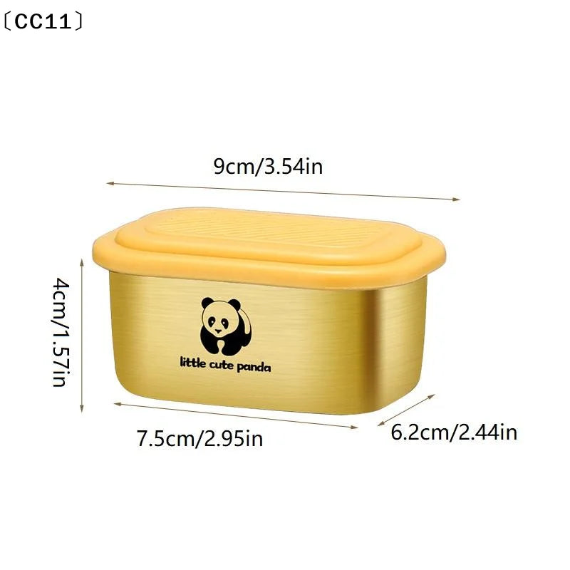 140ml With Sealed Lid Seasoning Box Leak-proof 304 Stainless Steel Sauce Cup Durable High Quality Condiment Containers〔CC11〕 Vue