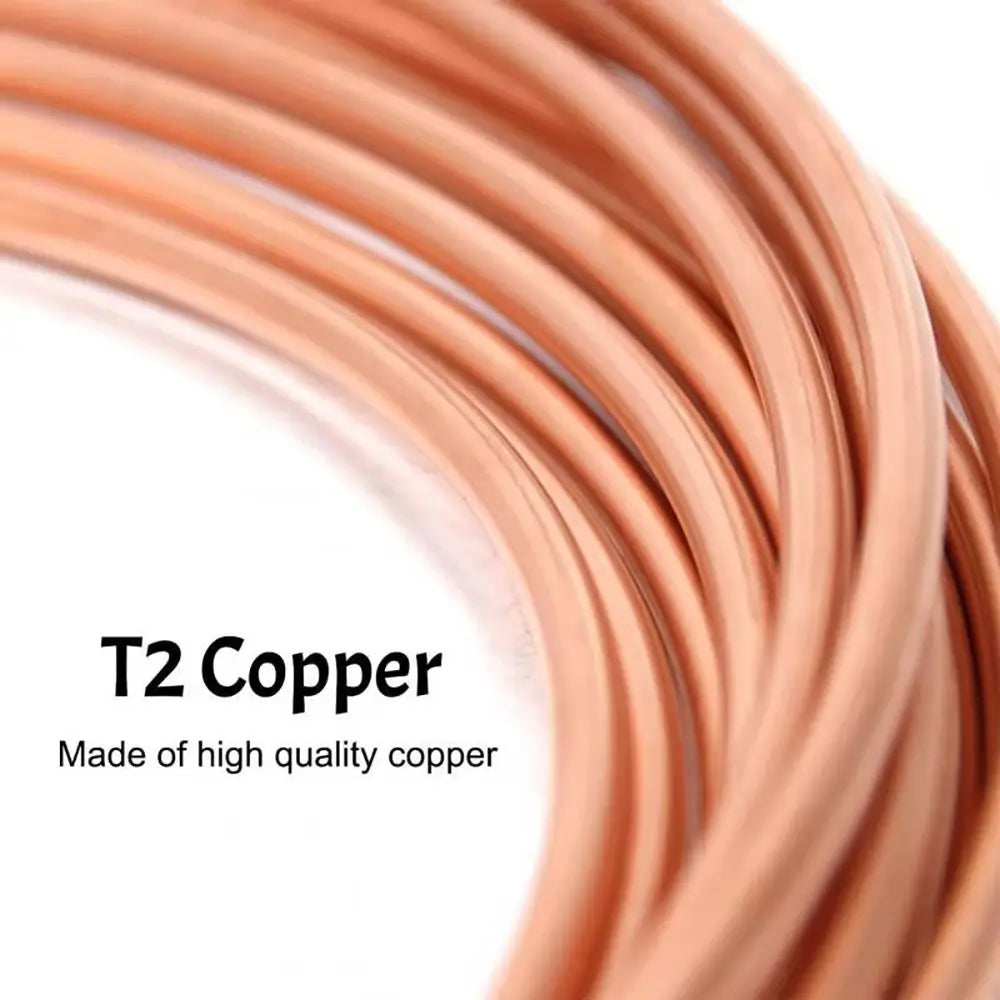 Durable 1 Meter Copper Tube Coil 99 9 Pure Soft T2 OD 2- ID 1- Wire Vue