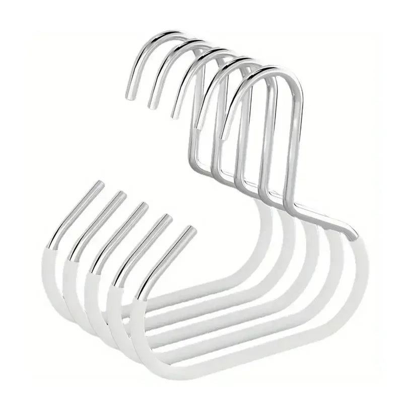 5/10pcs Baseball Cap Hat Rack Organizer Stainless Steel Hat Hanger Hanging Holder Non-Slip Wall Mount Hook Organizer for Caps Vue 5pcssilver