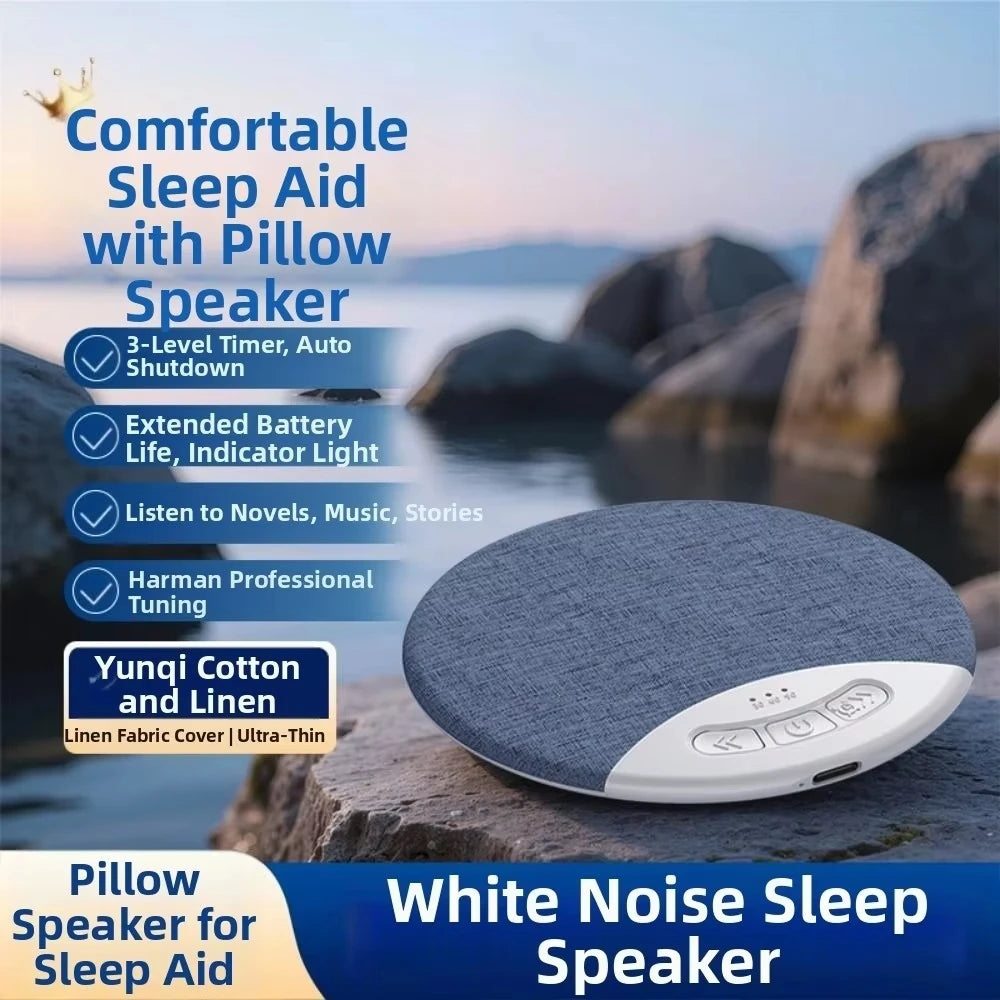 Bluetooth Pillow Speaker Wireless Sleep Music Player Under Pillow White Noise Machine 9D Stereo Timer Auto-Off for Insomnia Vue Default Title