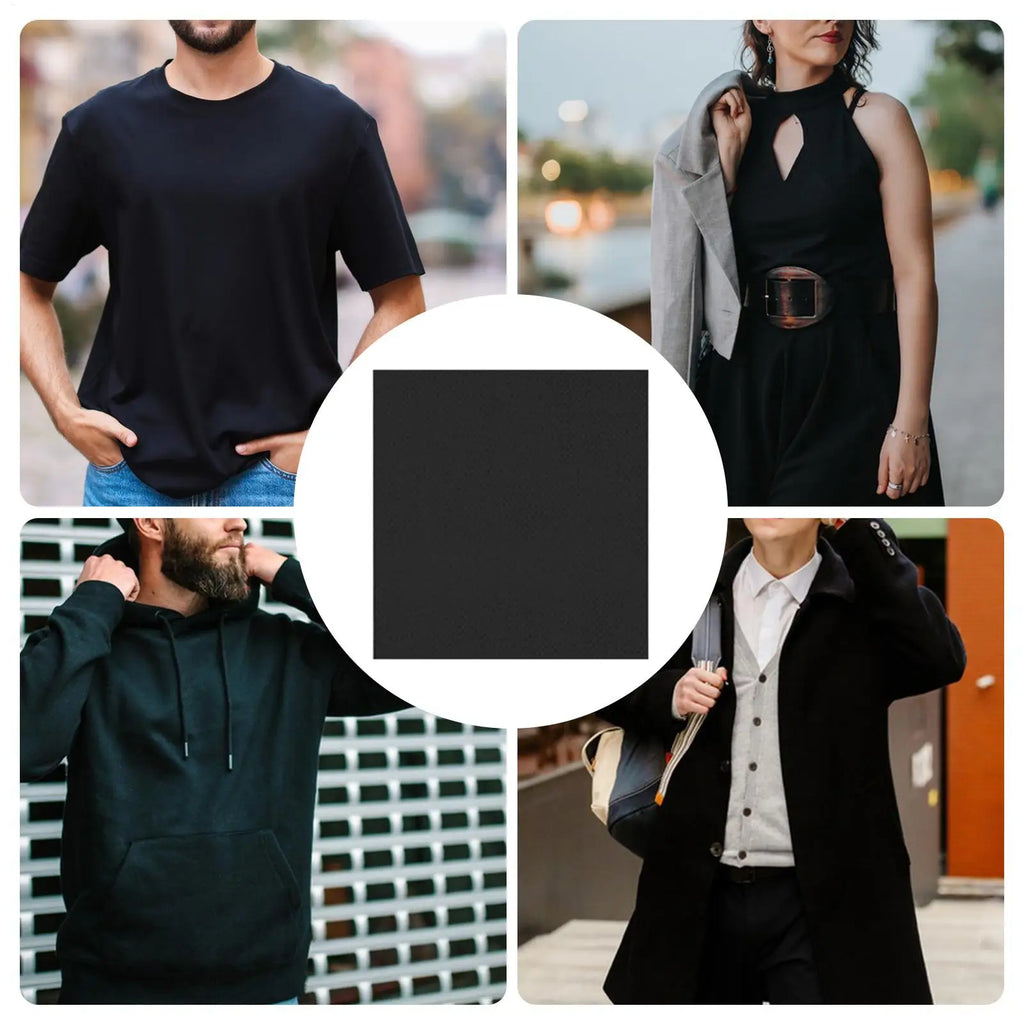 11X14cm Black Clothing Color Restorer sheet Long-Lasting Faded Clothes Reviver, Universal Dark Fabric Booster for T-Shirts Jeans Vue