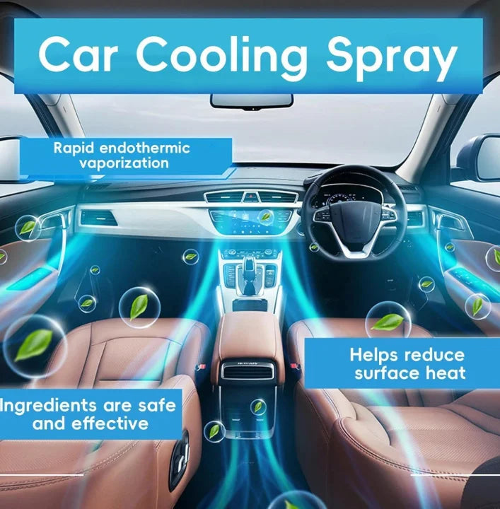 100ml Car Interiors Instant Cooling Spray Quickly Reduce Temperature Portable Heat Dissipation Summer Car Refrigeration Artifact Vue
