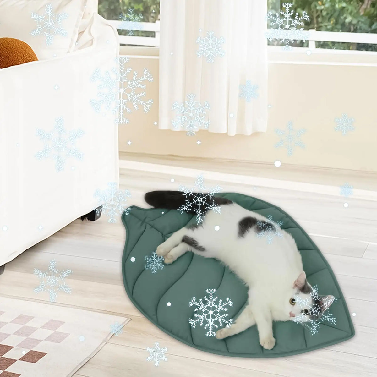 Breathable Non-Slip Portable Cooling Mat for Dogs, Comfortable Summer Bed Pad for Cats, Indoor & Outdoor Use Pet Sleeping Mat Vue