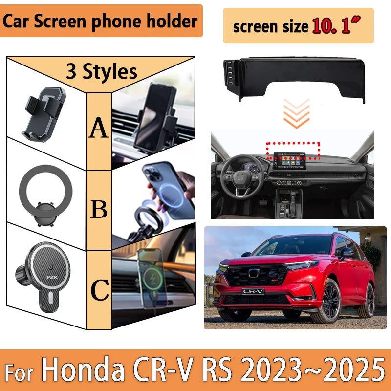 10.1 inch For Honda CR-V RS 2023 2024 2025 Car Phone Holder MagSafe Magnetic Adjustable Screen Mobile Holder Mount Accessories Vue