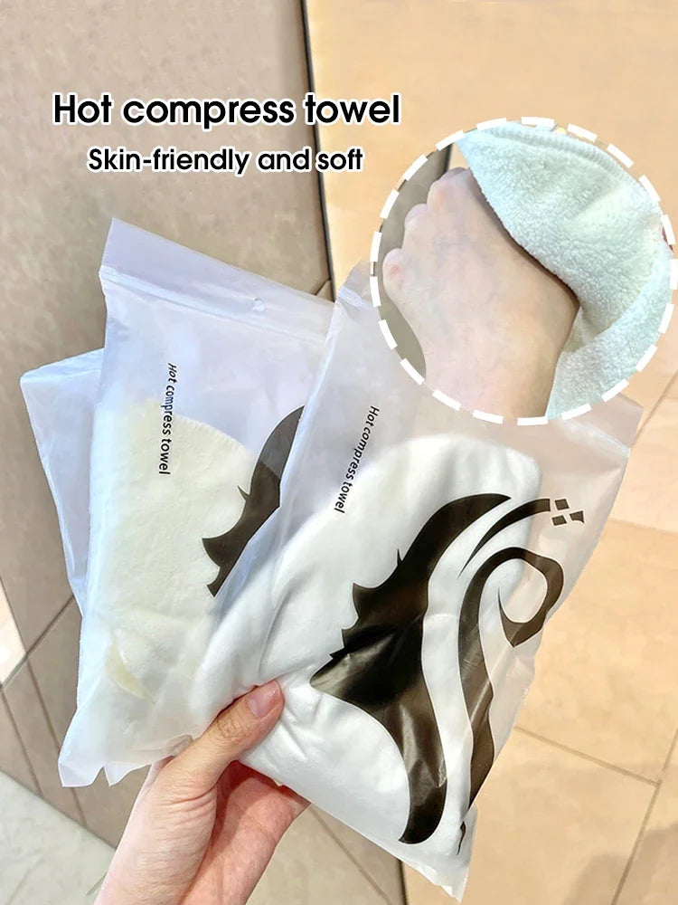 Hot wet hot compress steam face towel soft skin-friendly towel towel compress irrigation hanging ear heating cold compressface Vue