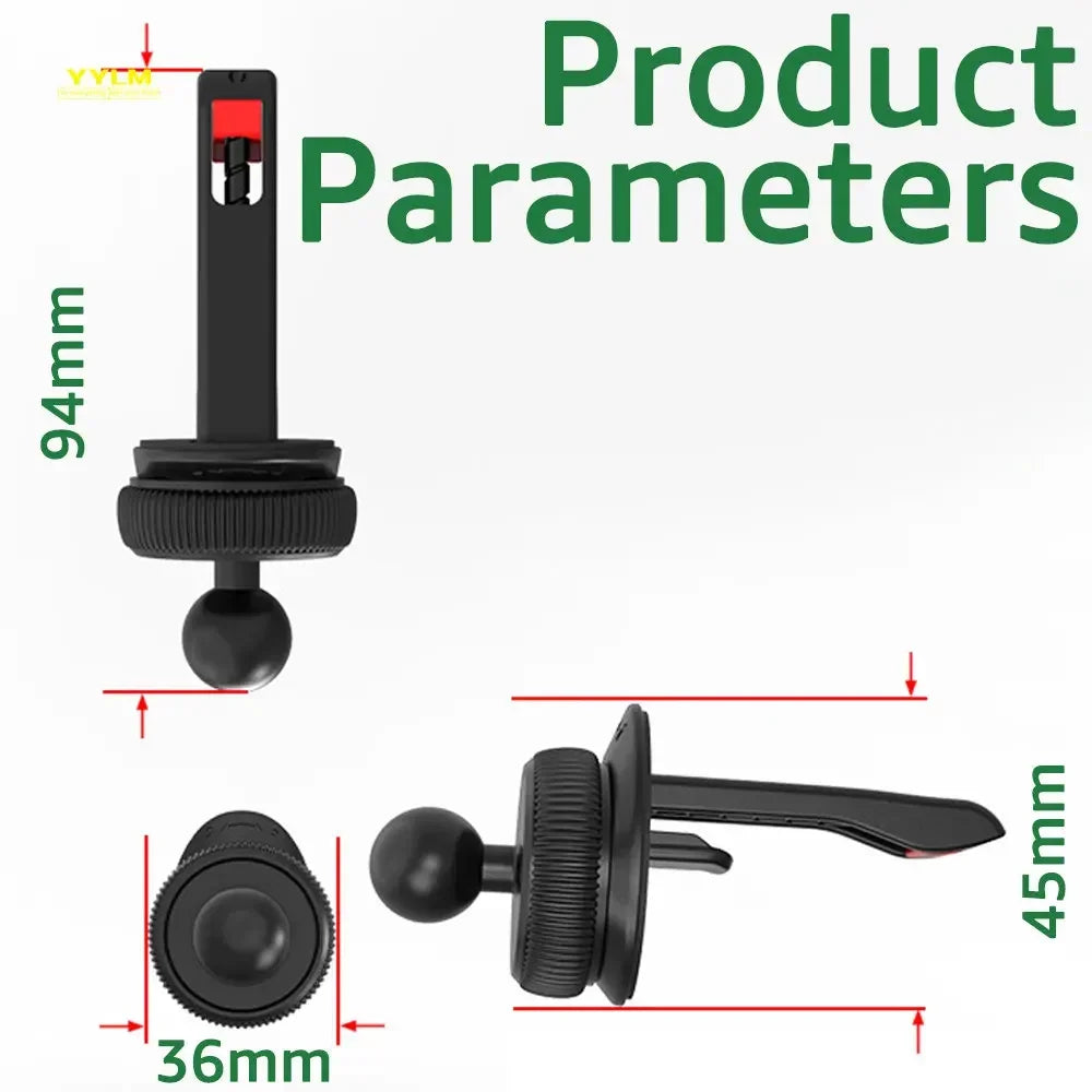17MM Ball Head Car Air Outlets Phone Support Universal Car Phone Holder Base for Car Air Vent Cell Phone Holder Mount Vue