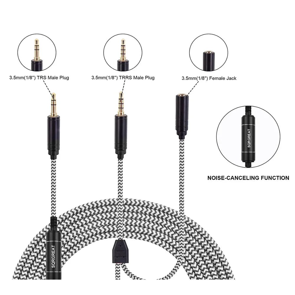 Chat Link Audio Adapter Cable With In-line Isolator For Elgato HD60 S+ HD60 Pro Capture Card Replacement Line For NS PS5 Vue